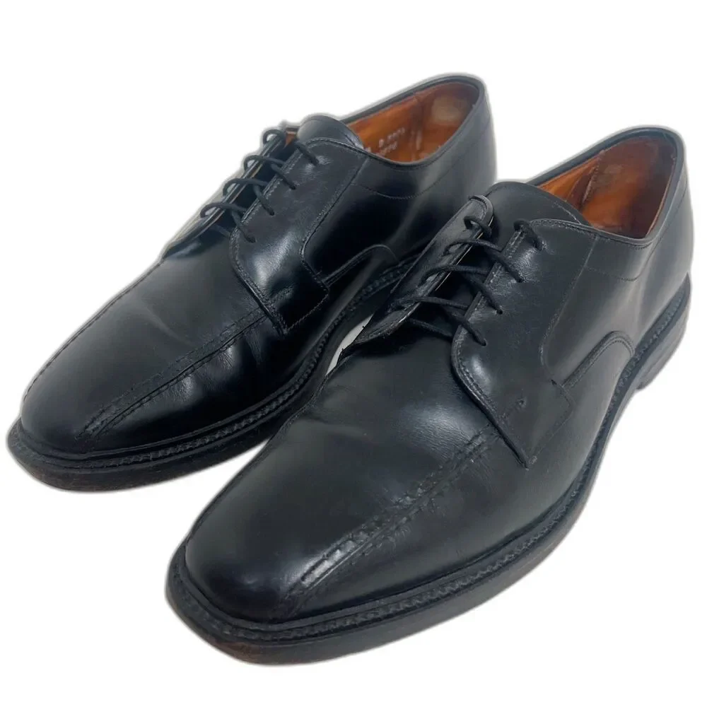 Allen Edmonds Hillcrest Black Leather Bicycle Toe Men's Oxford Size 9.5 D